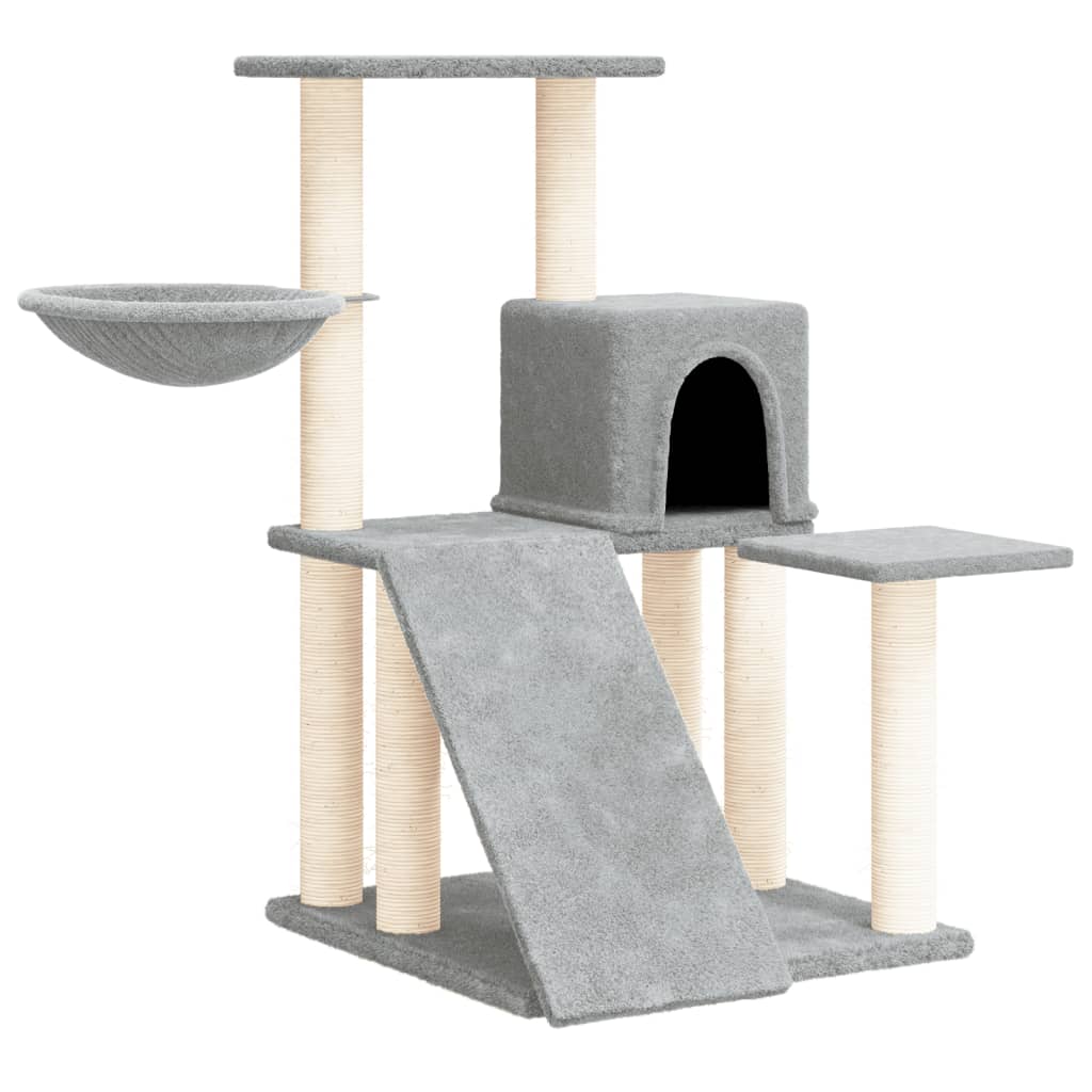 Cat set, sisal rope poles, light grey, 82 cm