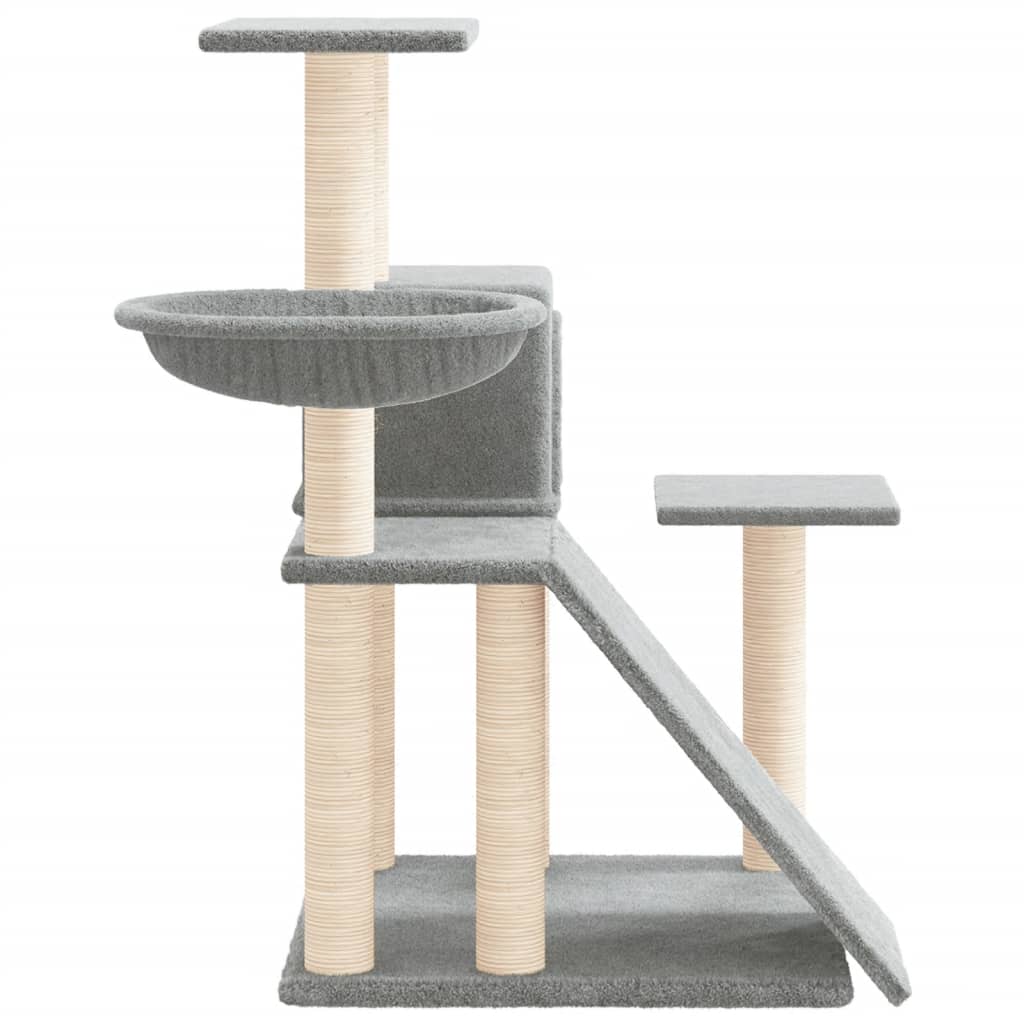 Cat set, sisal rope poles, light grey, 82 cm