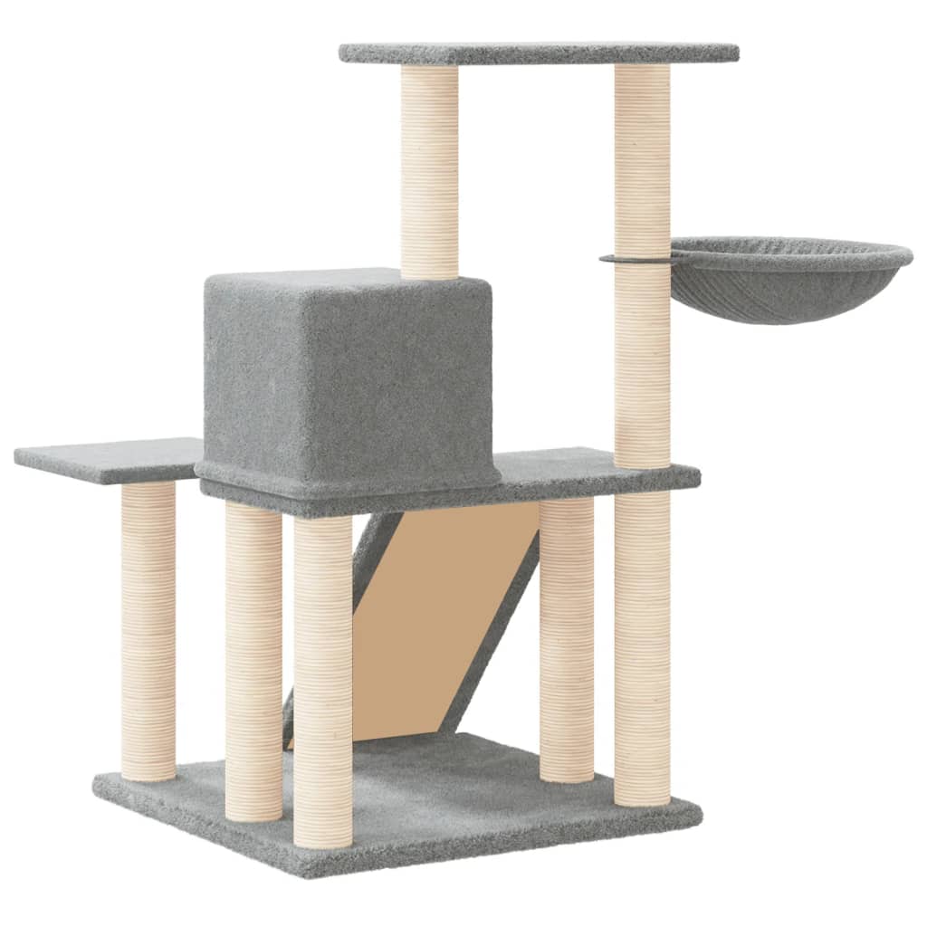 Cat set, sisal rope poles, light grey, 82 cm