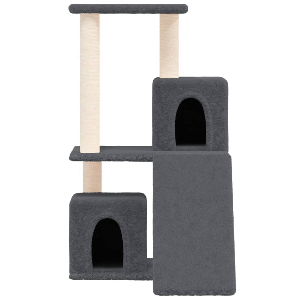 Set of cats with sisal rope poles, dark grey, 82 cm