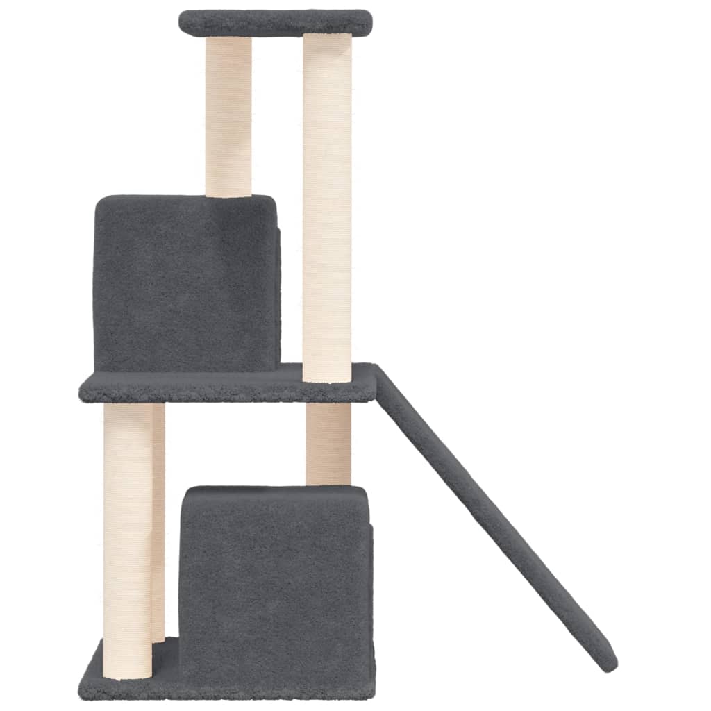Set of cats with sisal rope poles, dark grey, 82 cm