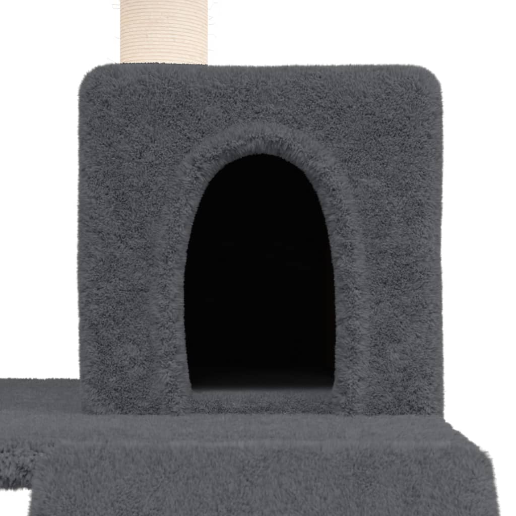 Set of cats with sisal rope poles, dark grey, 82 cm