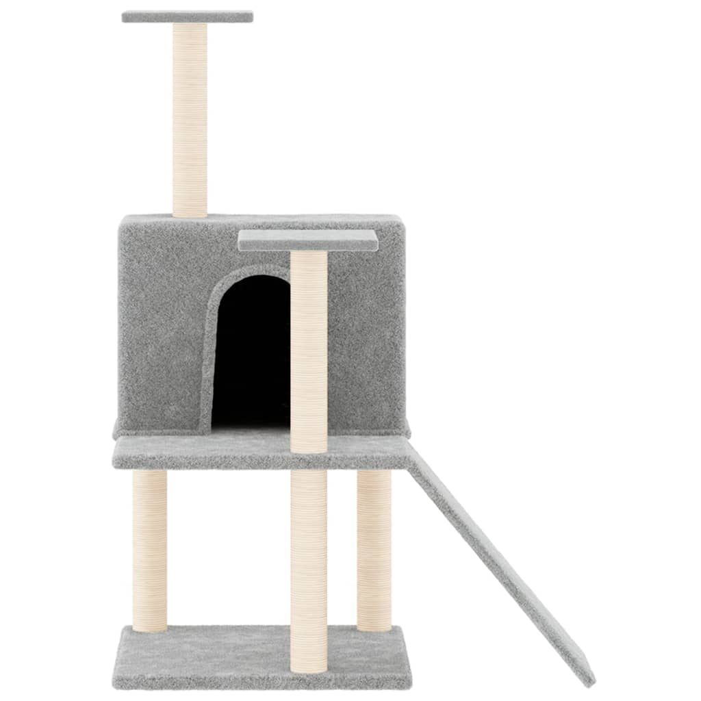 Cat set, sisal rope poles, light grey, 109 cm