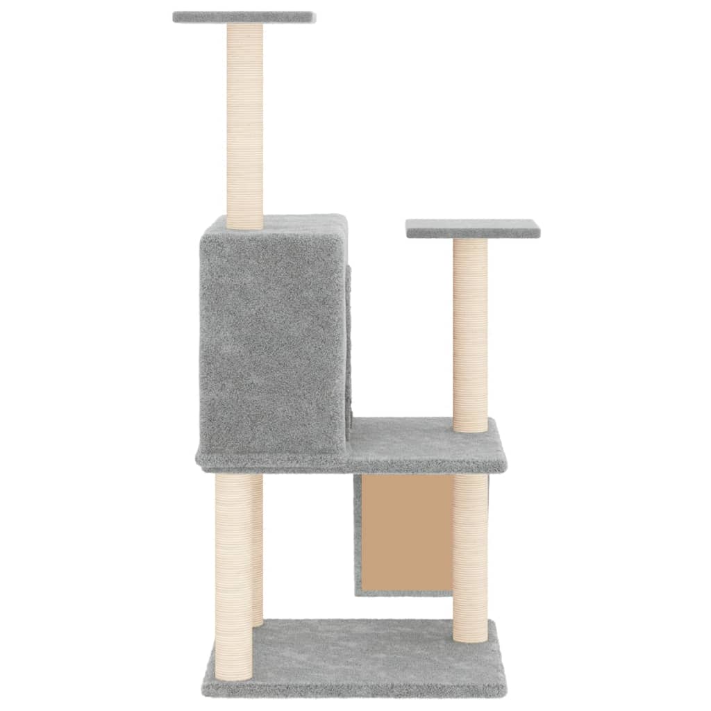Cat set, sisal rope poles, light grey, 109 cm