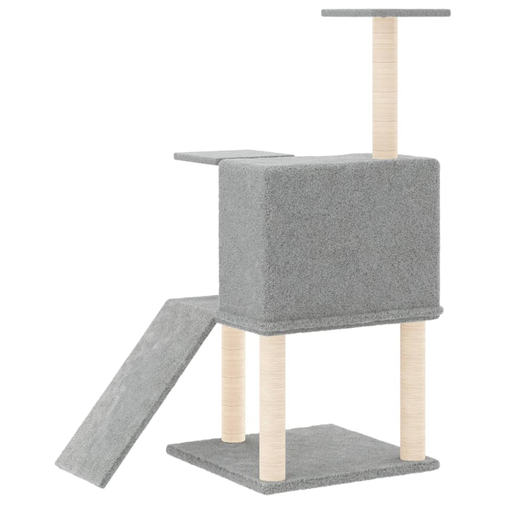Cat set, sisal rope poles, light grey, 109 cm