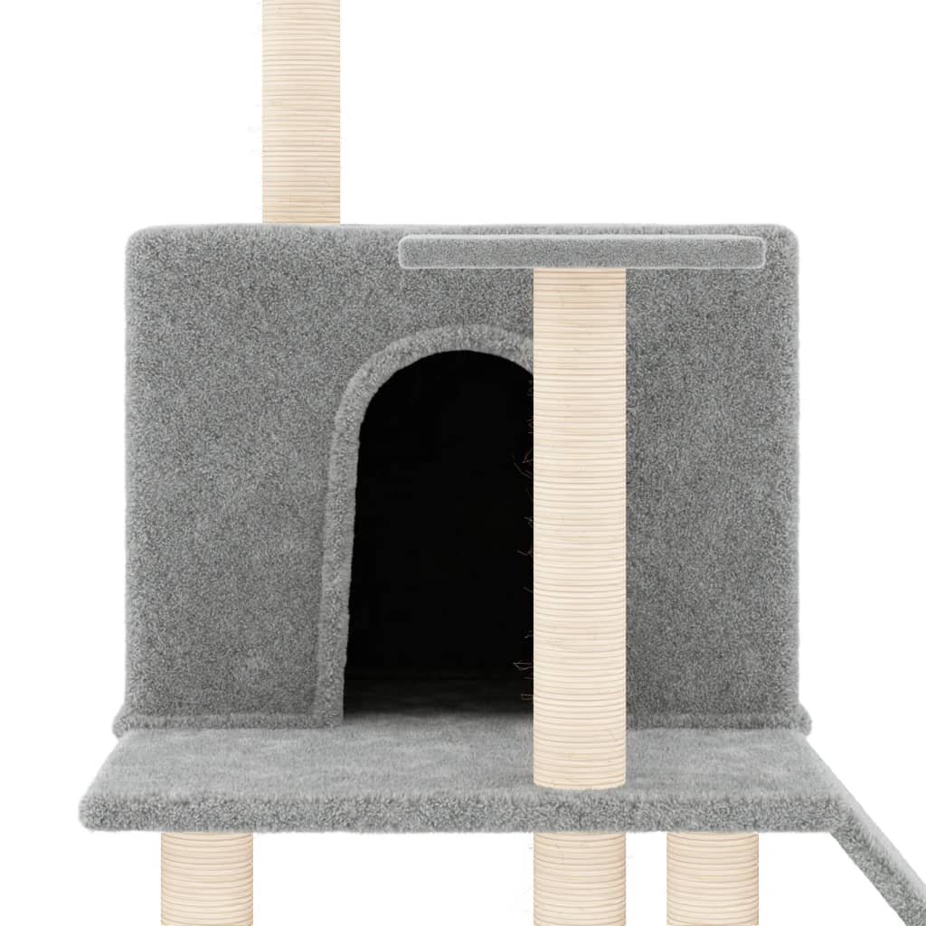 Cat set, sisal rope poles, light grey, 109 cm