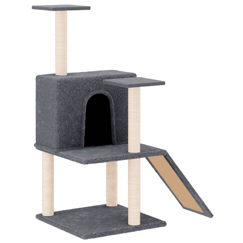 Cat set, sisal rope poles, dark grey, 109 cm