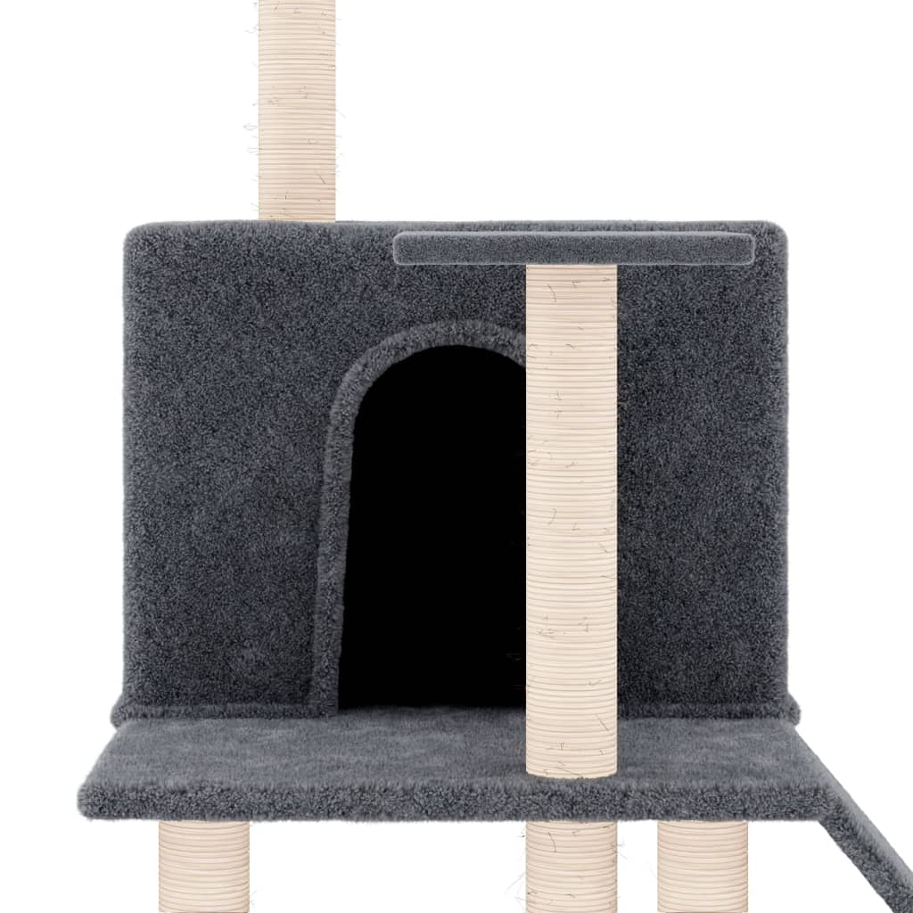 Cat set, sisal rope poles, dark grey, 109 cm