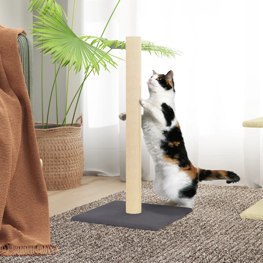 Scratching post for cats, dark grey, 35x35x70 cm