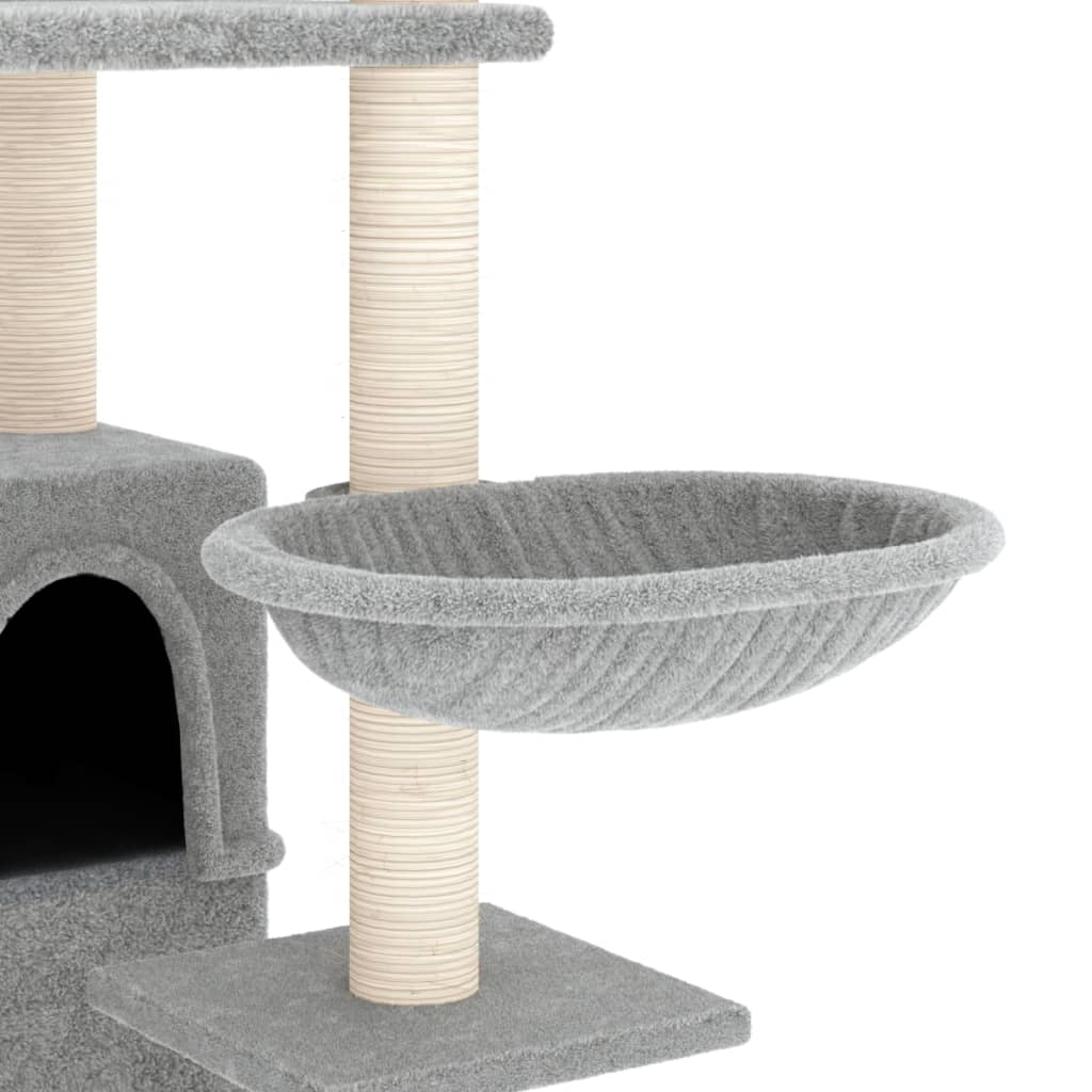 Cat set, sisal rope poles, light grey, 175 cm