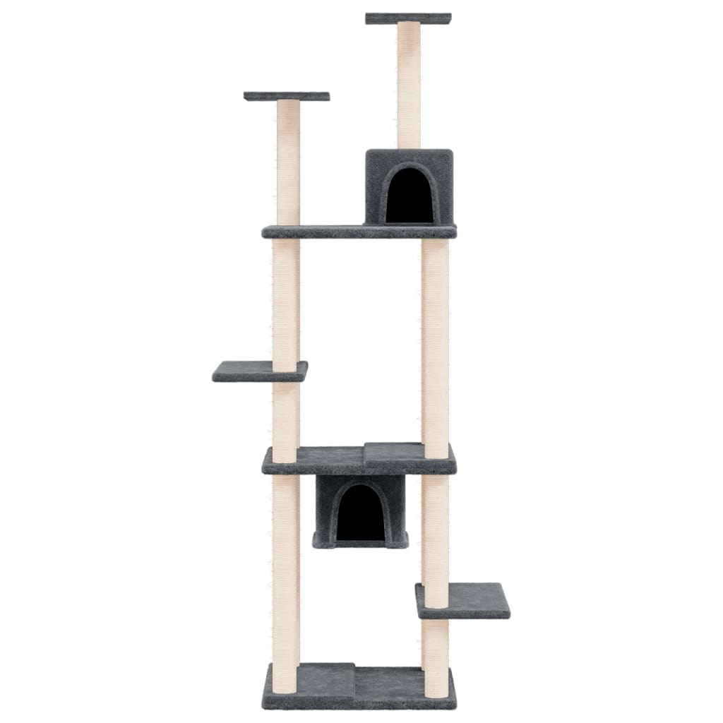 Cat set, sisal rope poles, dark grey, 176 cm