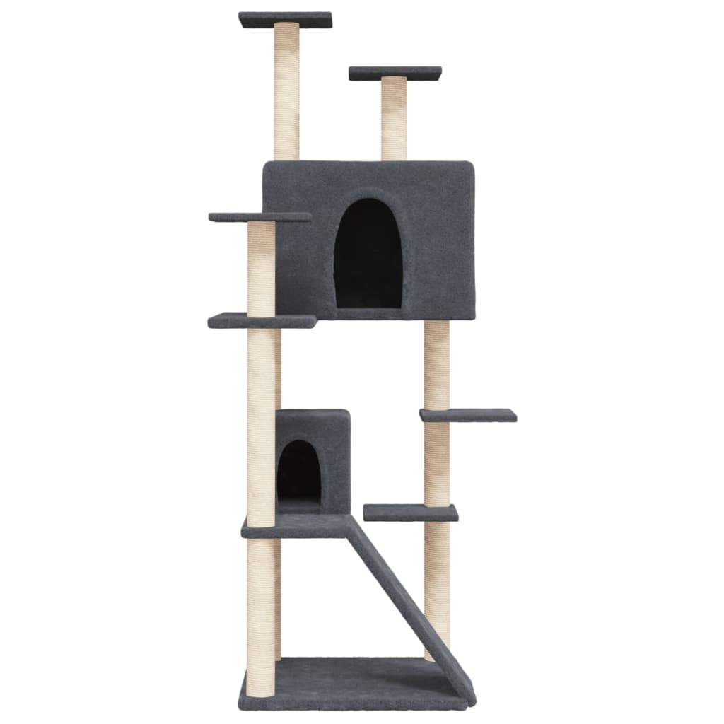 Cat set, sisal rope poles, dark grey, 153 cm