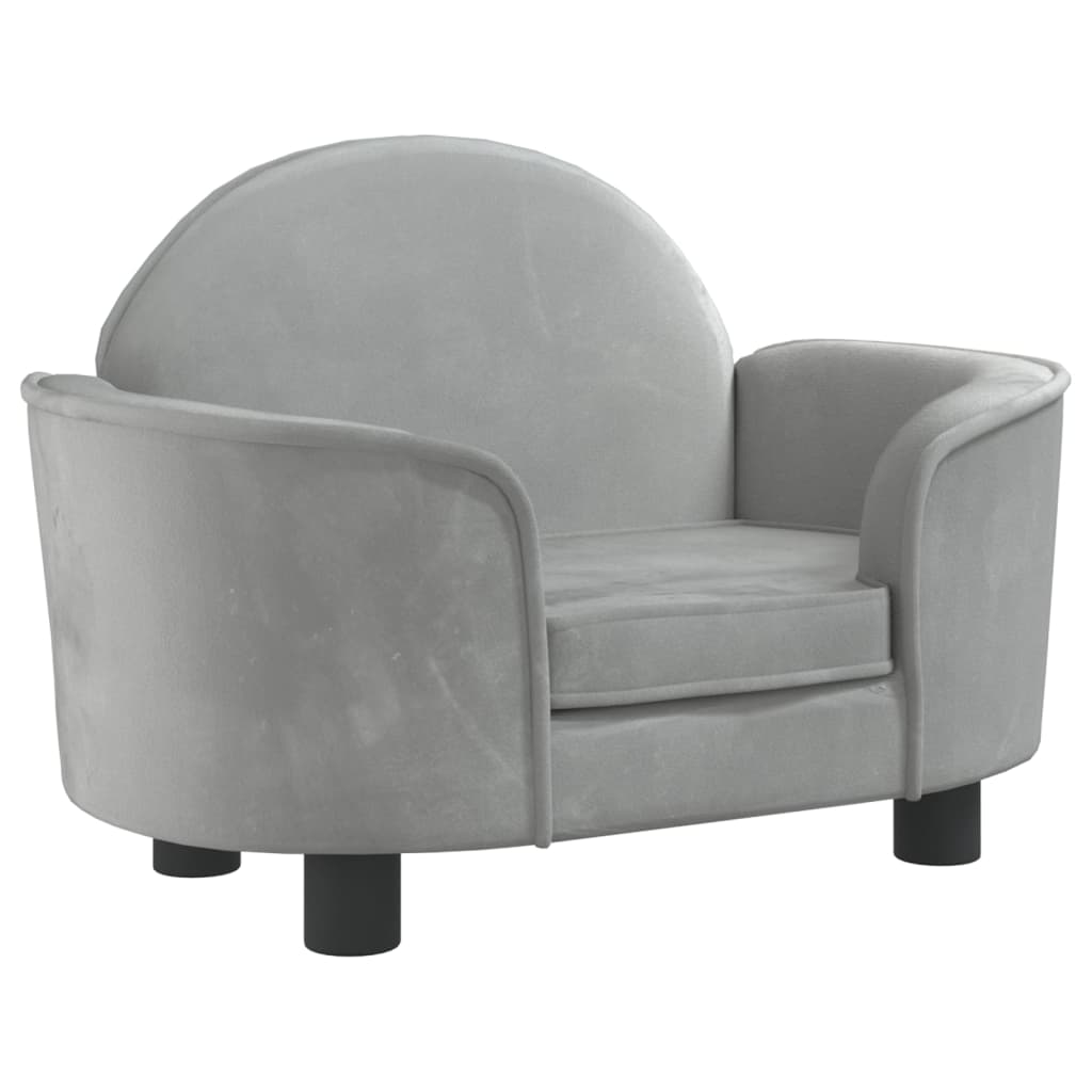 Dog bed, light grey, 66x40x45 cm, velvet