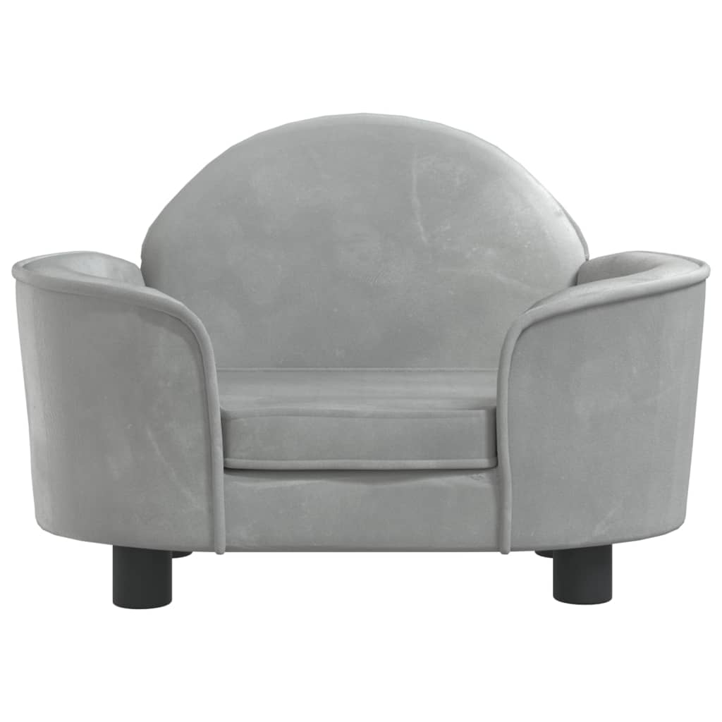 Dog bed, light grey, 66x40x45 cm, velvet