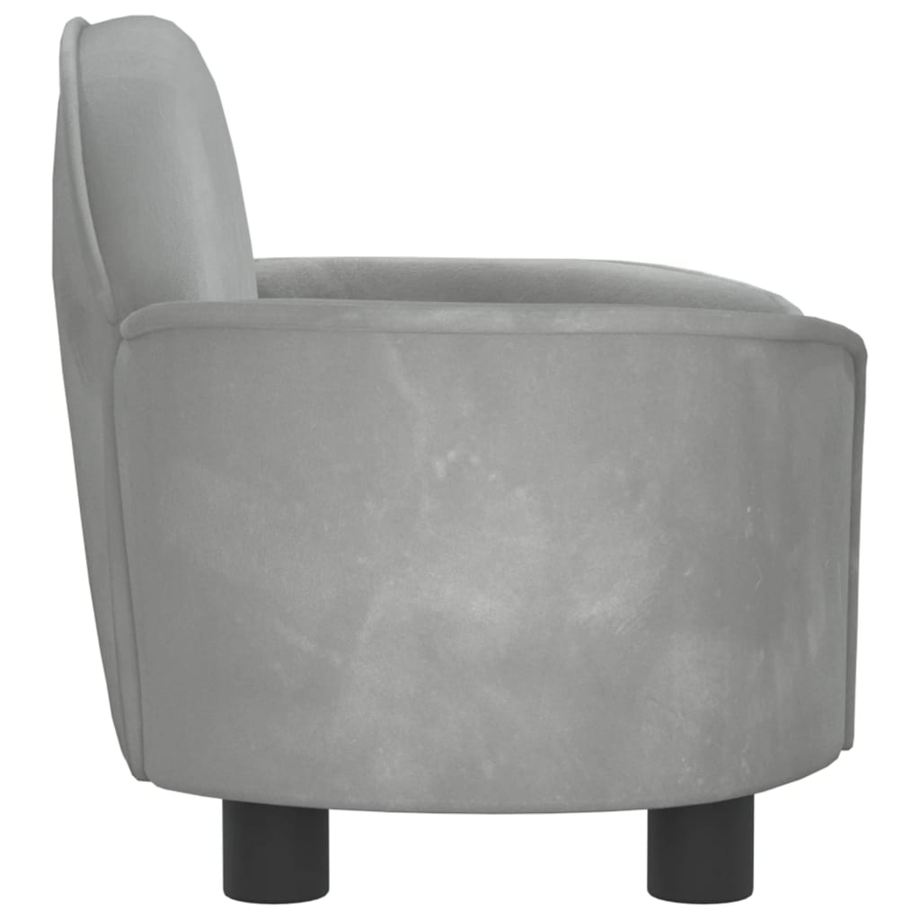 Dog bed, light grey, 66x40x45 cm, velvet