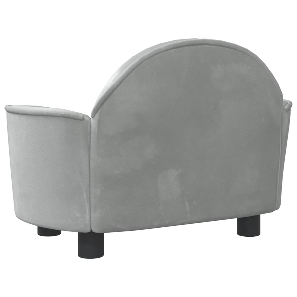 Dog bed, light grey, 66x40x45 cm, velvet