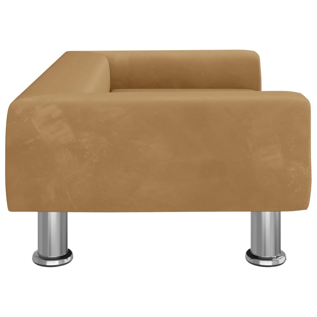Dog bed, brown, 70x45x26.5 cm, velvet