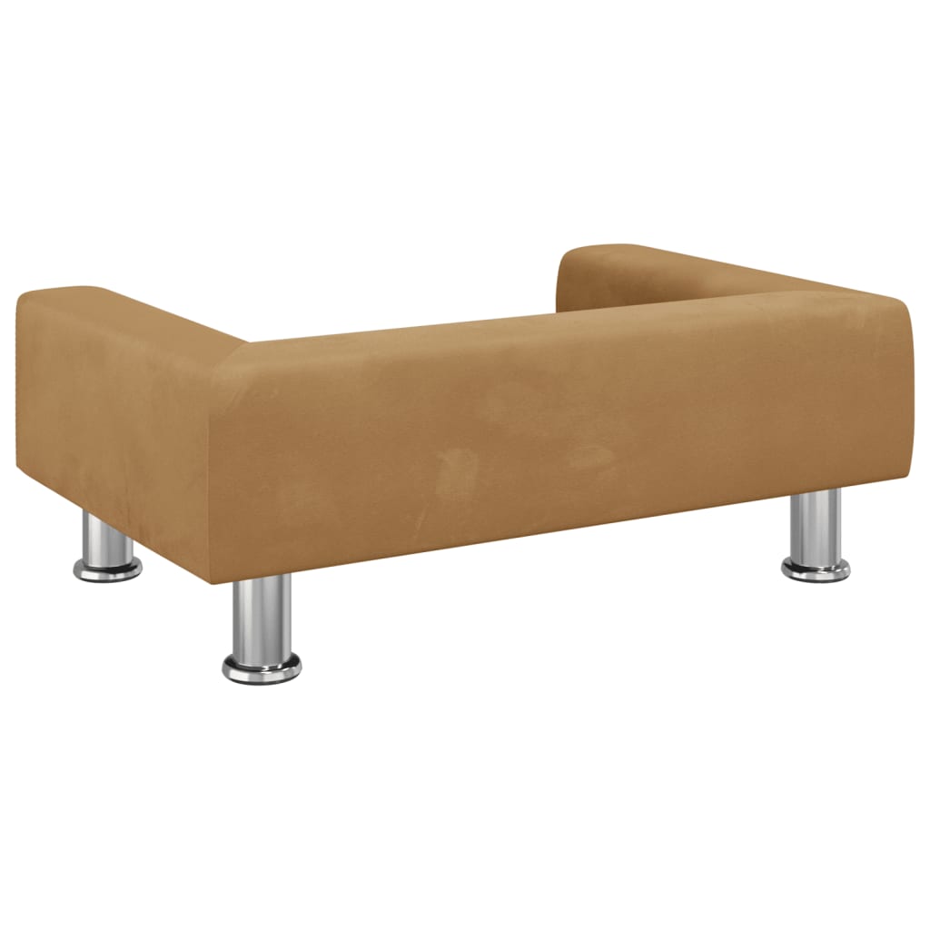 Dog bed, brown, 70x45x26.5 cm, velvet