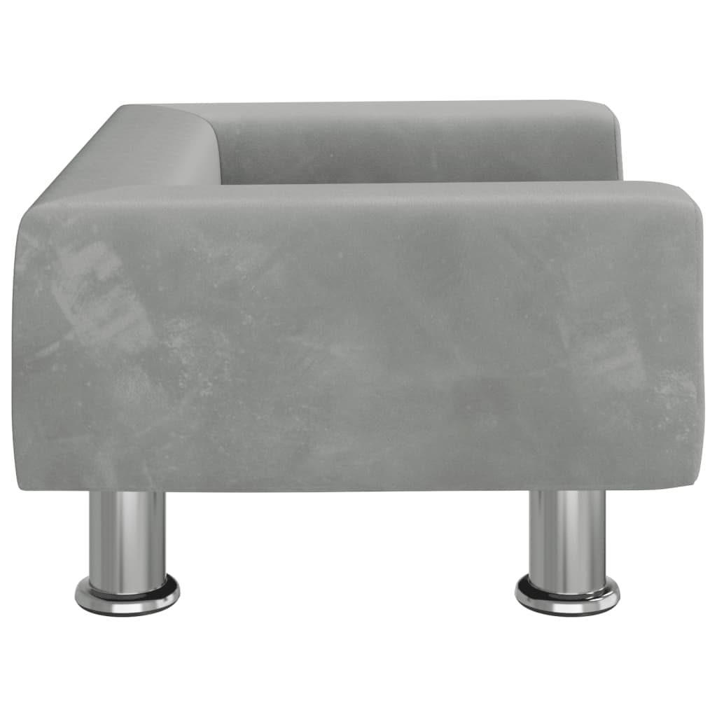 Dog bed, light grey, 50x40x26.5 cm, velvet