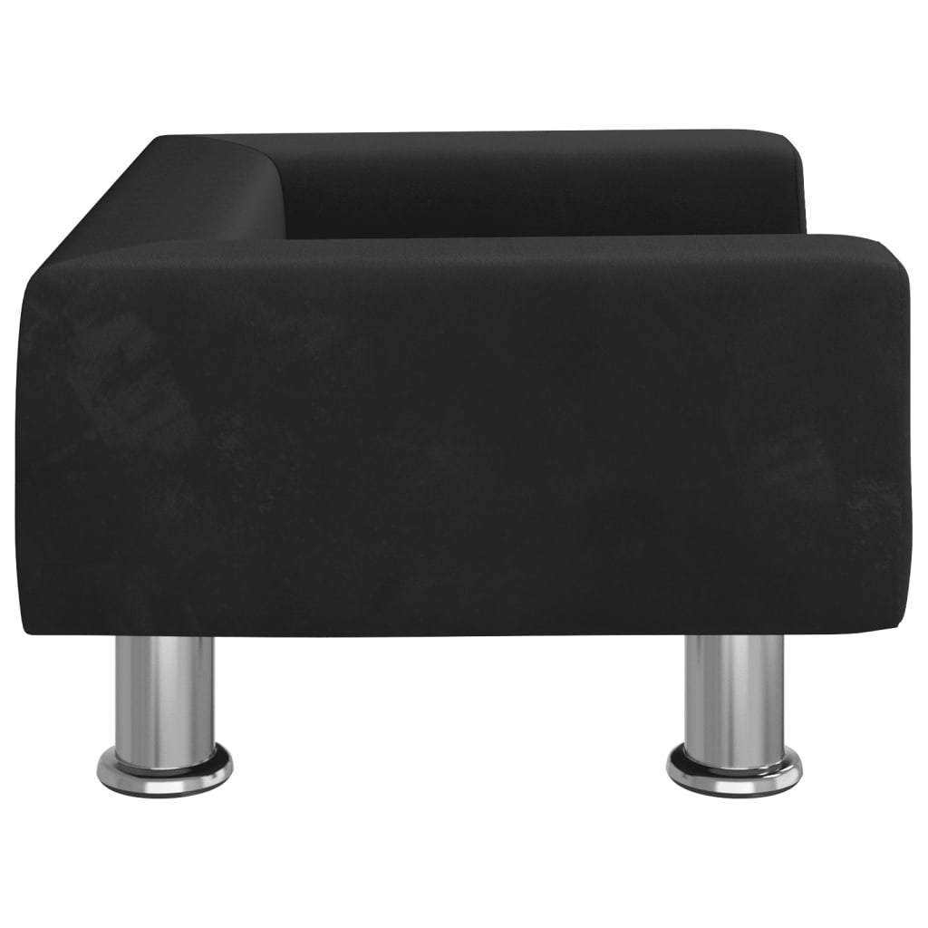 Dog bed, black, 50x40x26.5 cm, velvet