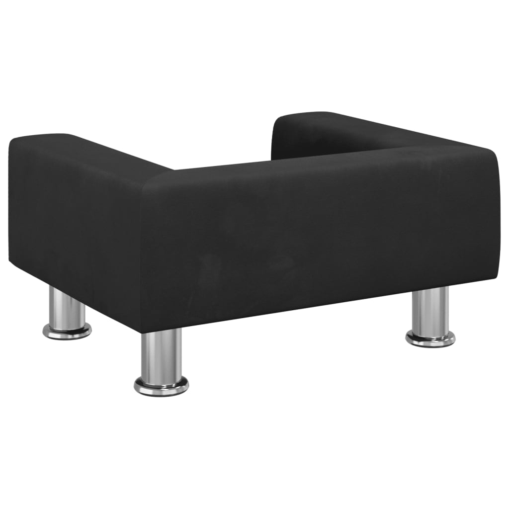 Dog bed, black, 50x40x26.5 cm, velvet