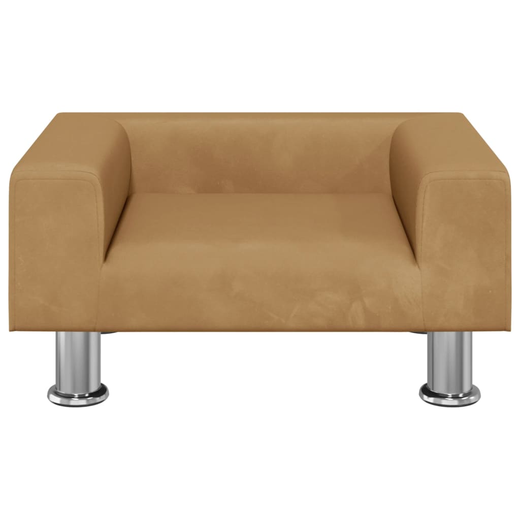 Dog bed, brown, 50x40x26.5 cm, velvet