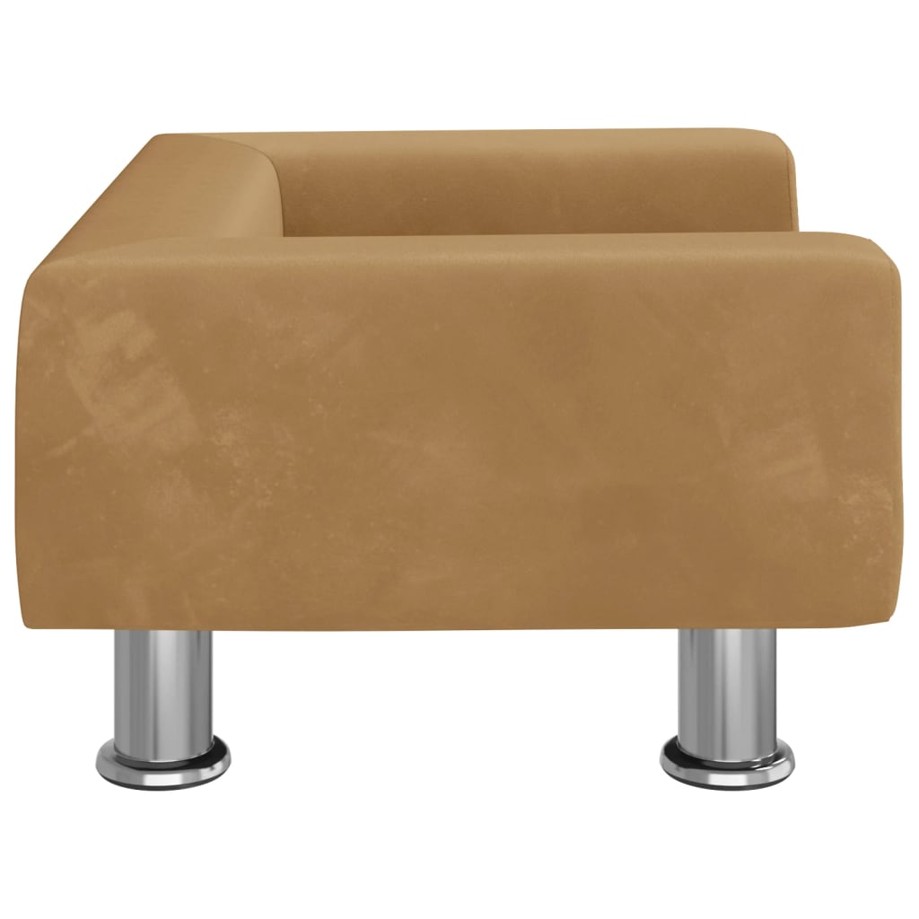 Dog bed, brown, 50x40x26.5 cm, velvet