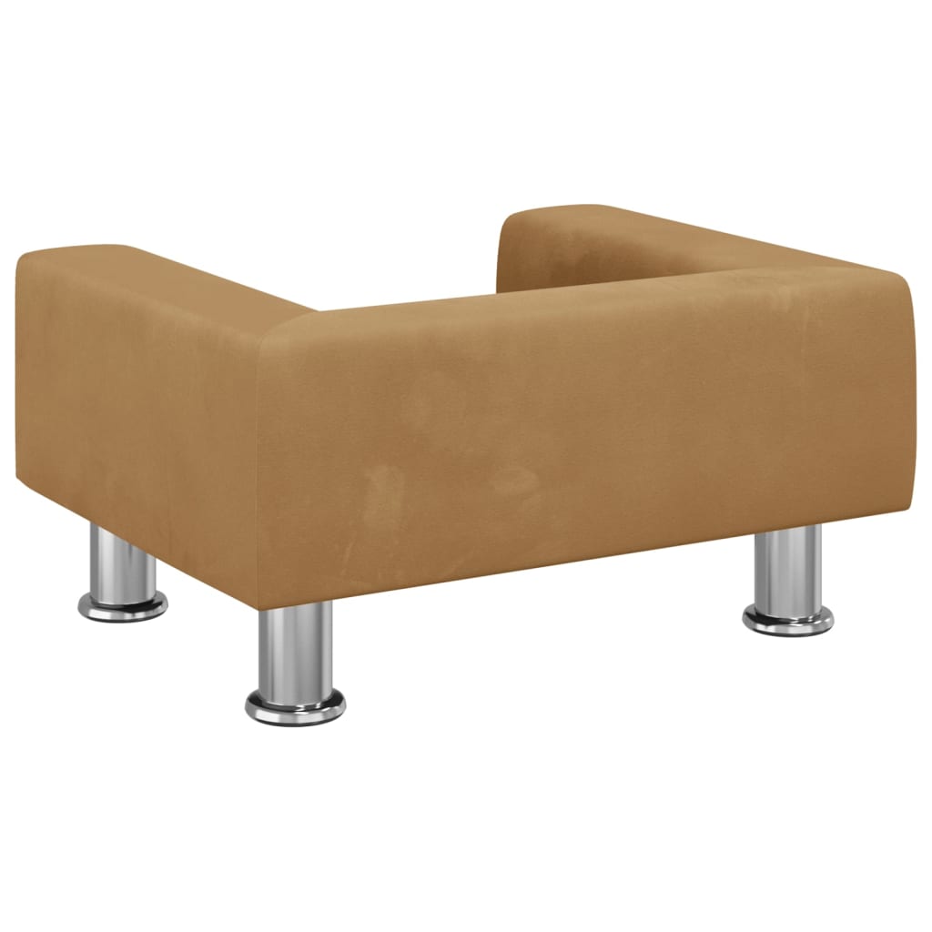 Dog bed, brown, 50x40x26.5 cm, velvet