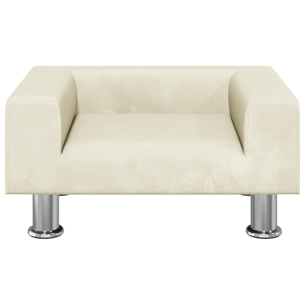 Dog bed, cream, 50x40x26.5 cm, velvet