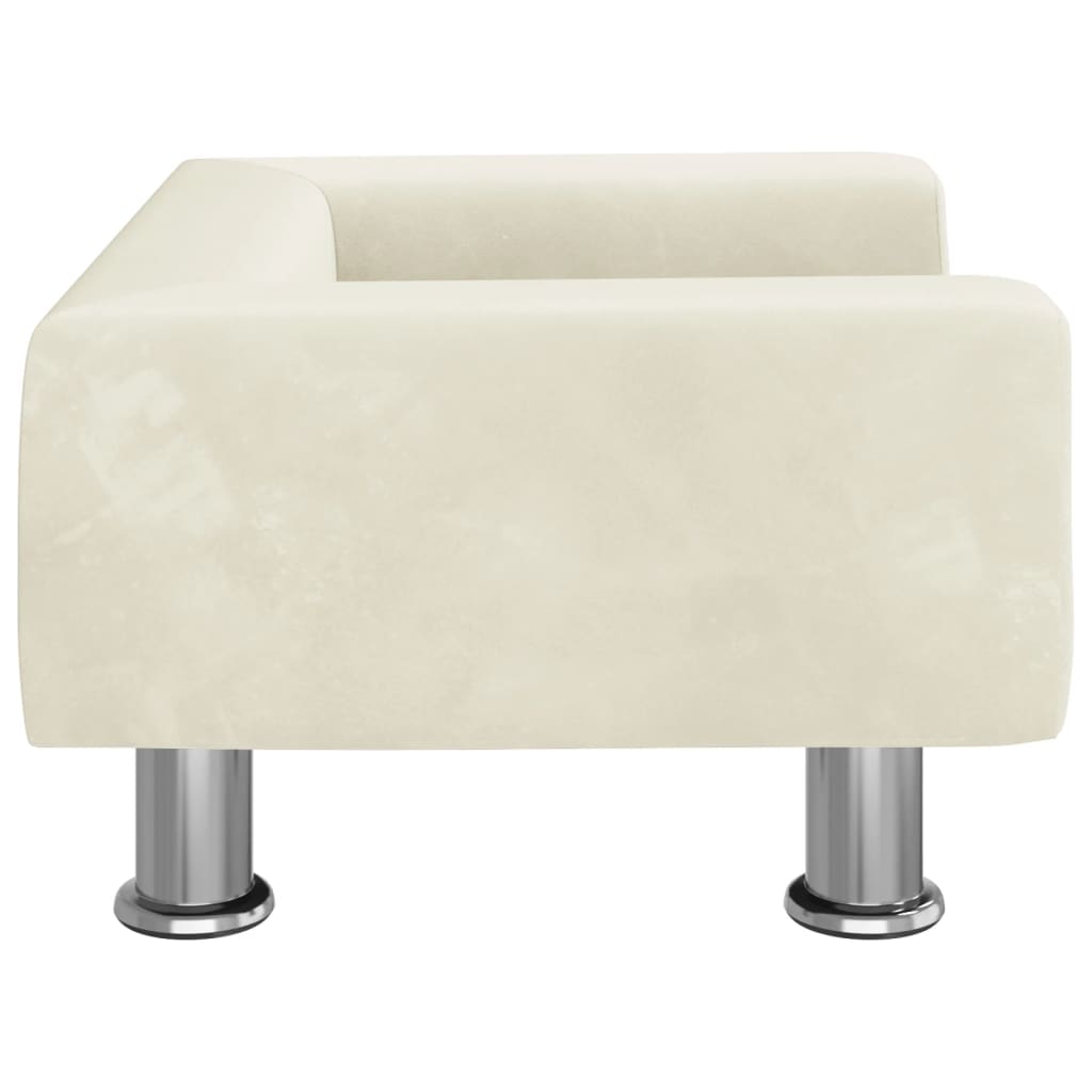 Dog bed, cream, 50x40x26.5 cm, velvet