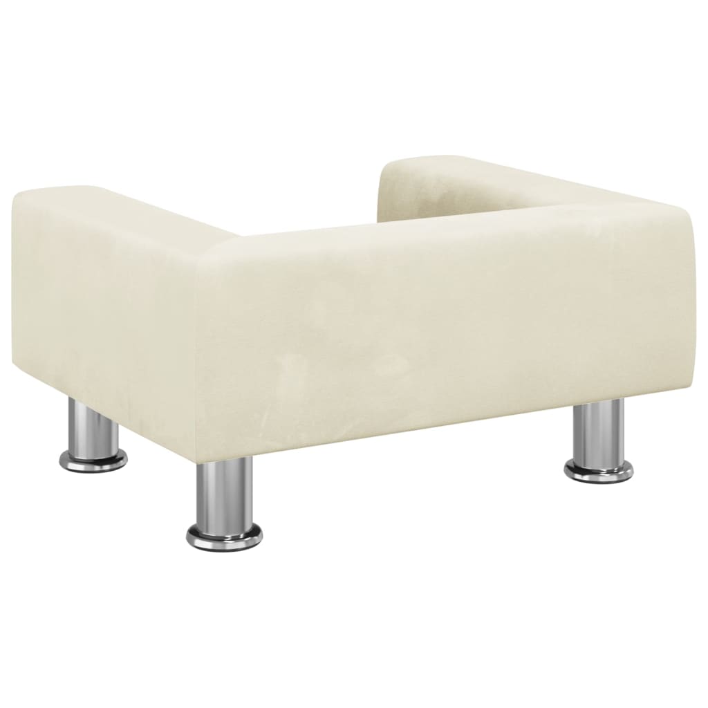Dog bed, cream, 50x40x26.5 cm, velvet