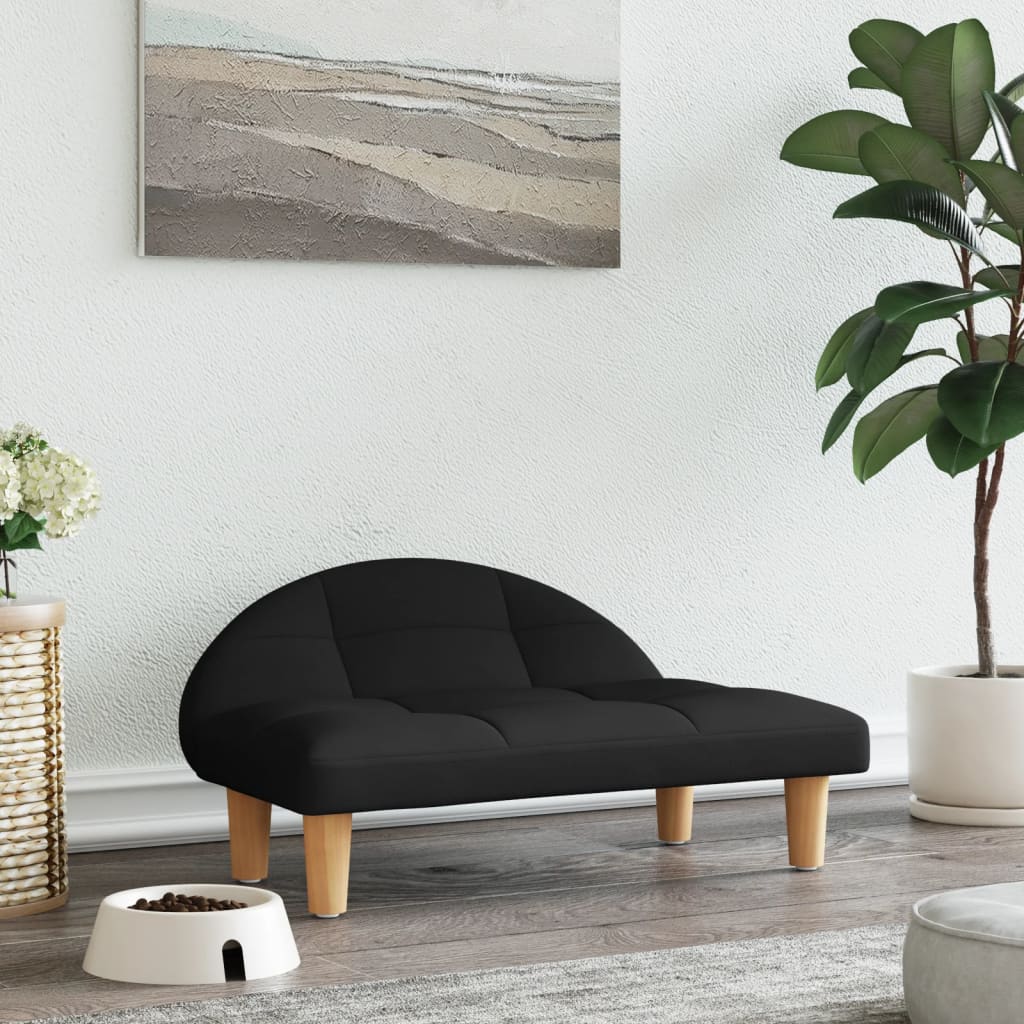 Dog bed, black, 70x52x30 cm, fabric