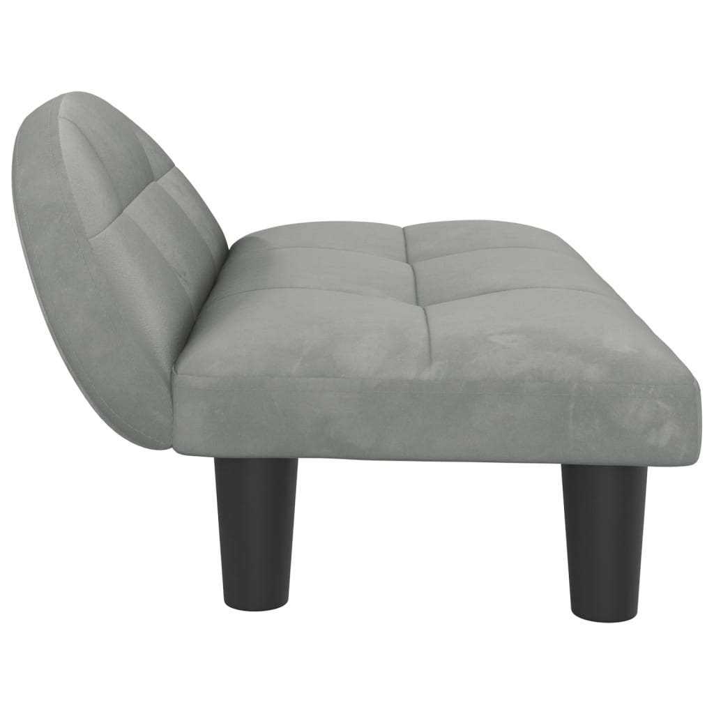 Dog bed, light grey, 70x52x30 cm, velvet