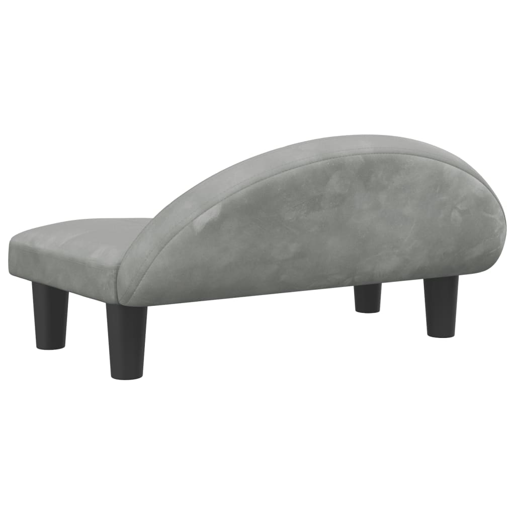 Dog bed, light grey, 70x52x30 cm, velvet