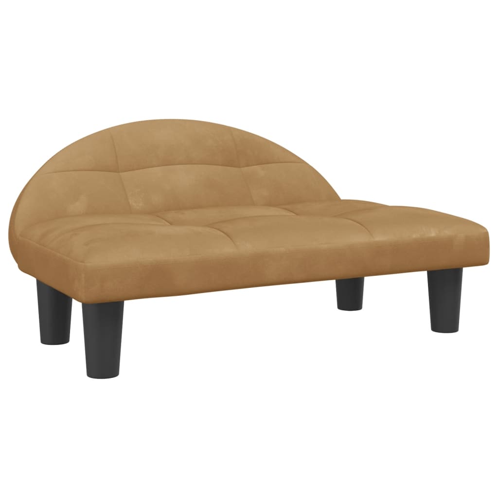 Dog bed, brown, 70x52x30 cm, velvet