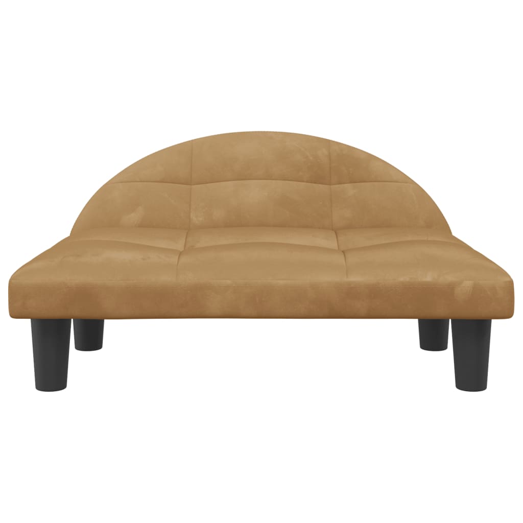 Dog bed, brown, 70x52x30 cm, velvet