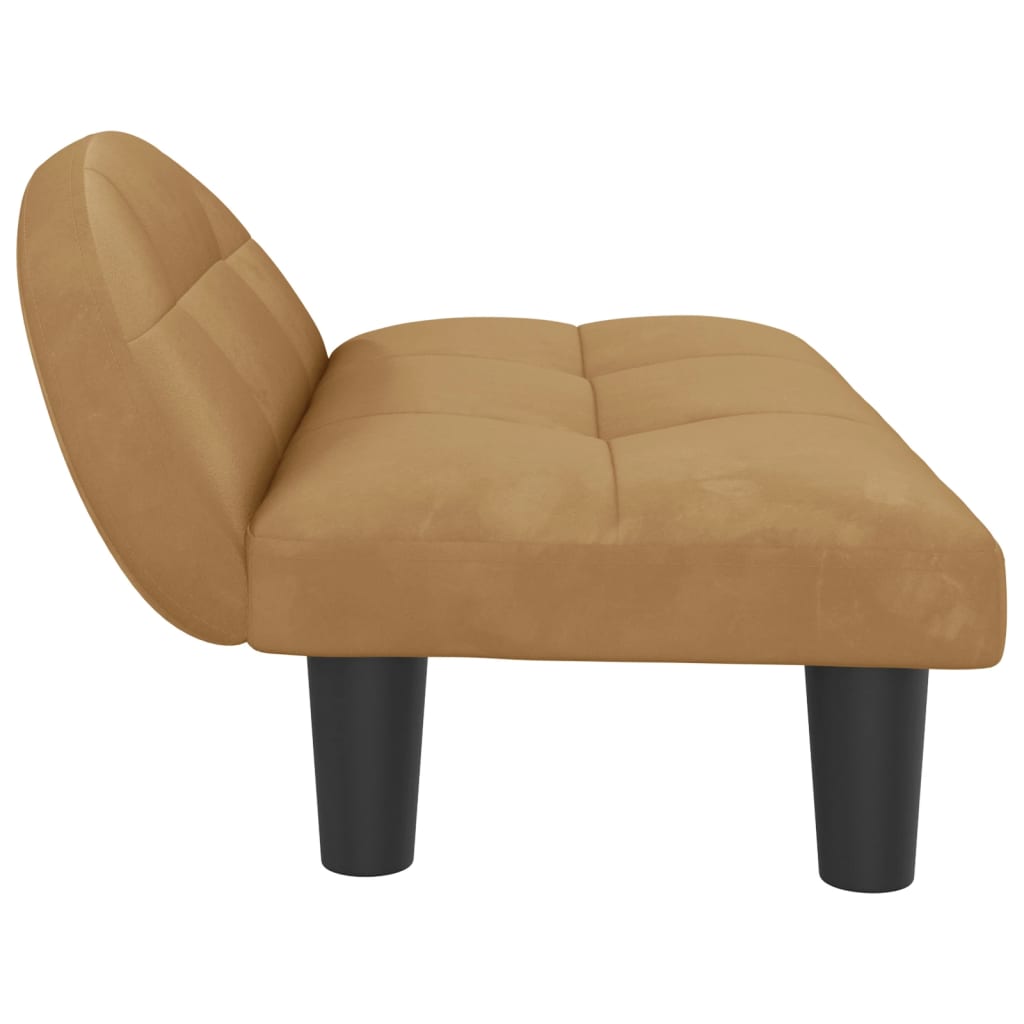 Dog bed, brown, 70x52x30 cm, velvet