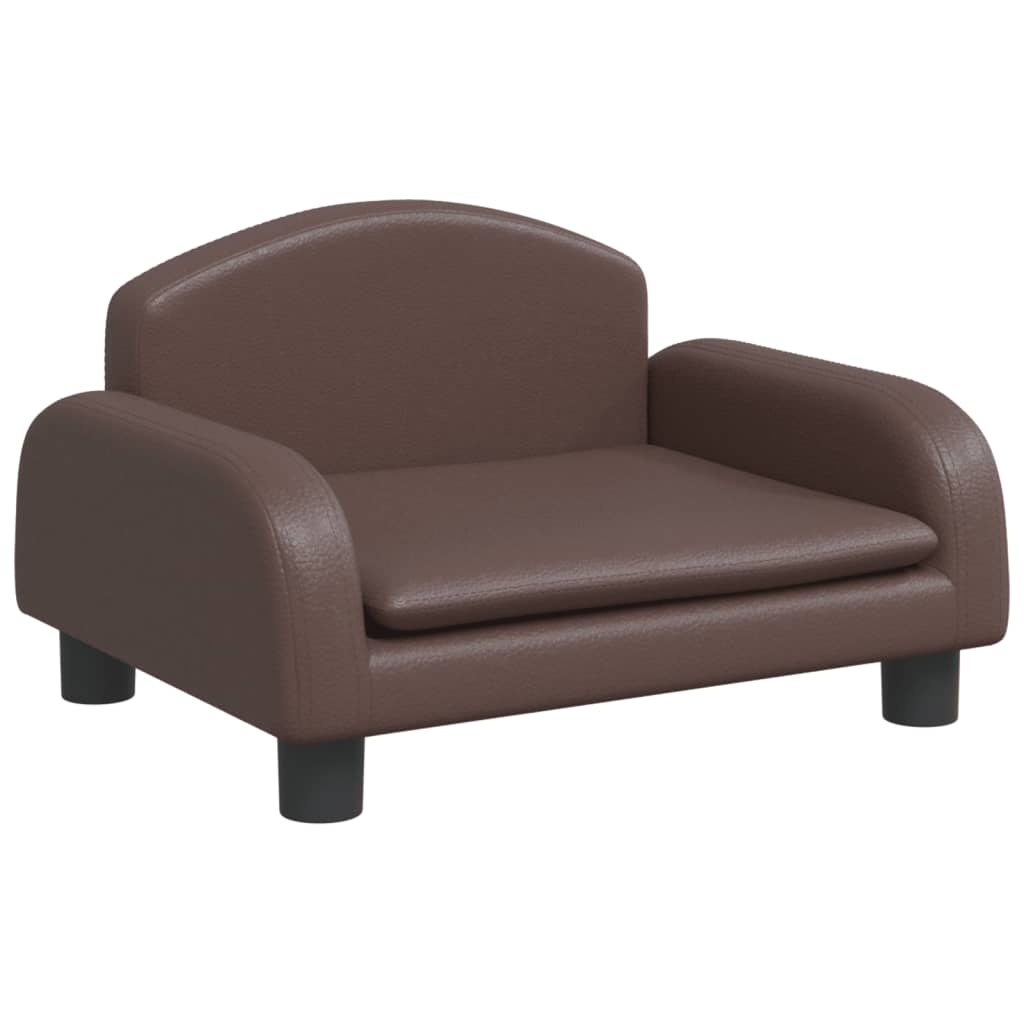 Dog bed, brown, 50x40x30 cm, ecological leather