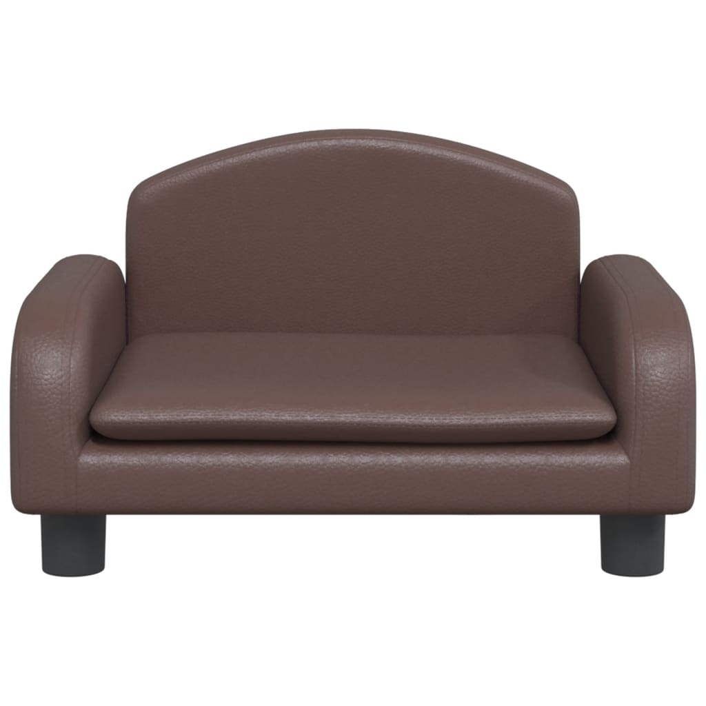 Dog bed, brown, 50x40x30 cm, ecological leather