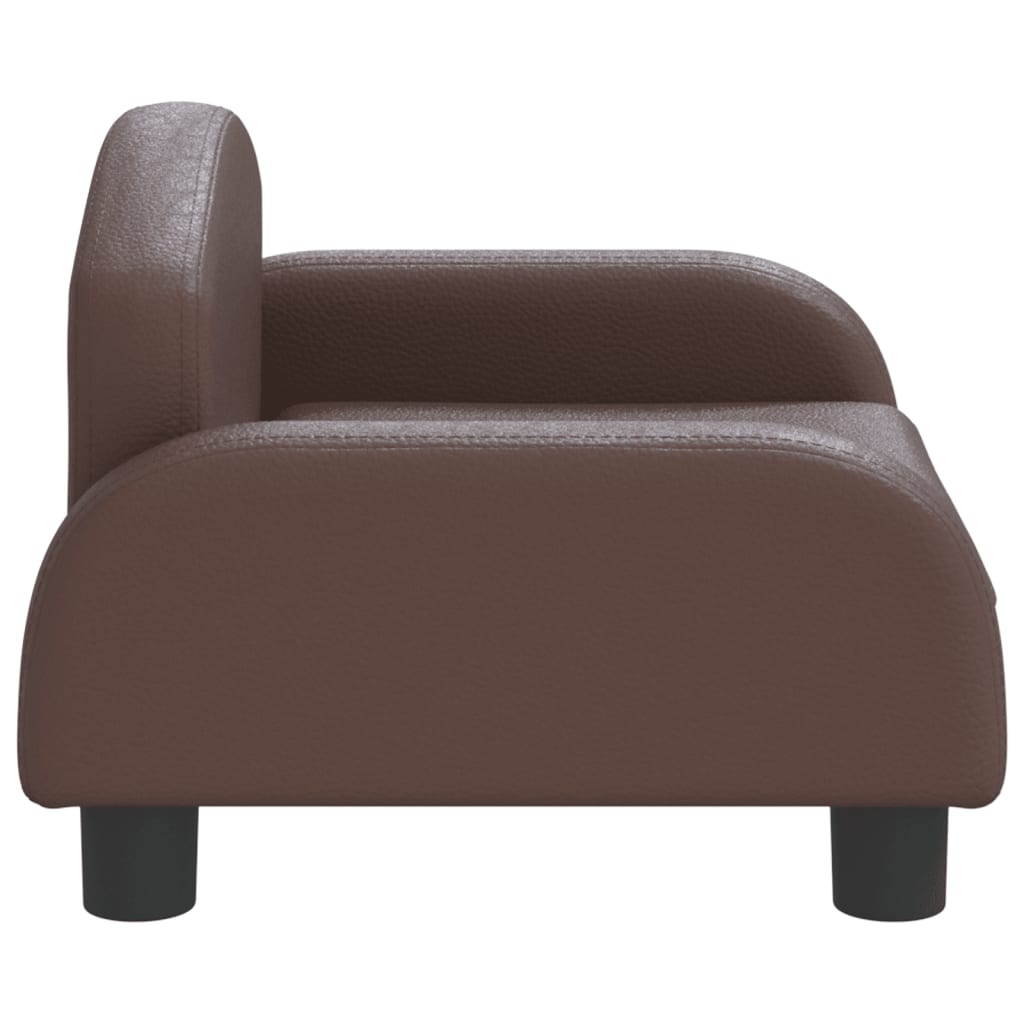 Dog bed, brown, 50x40x30 cm, ecological leather