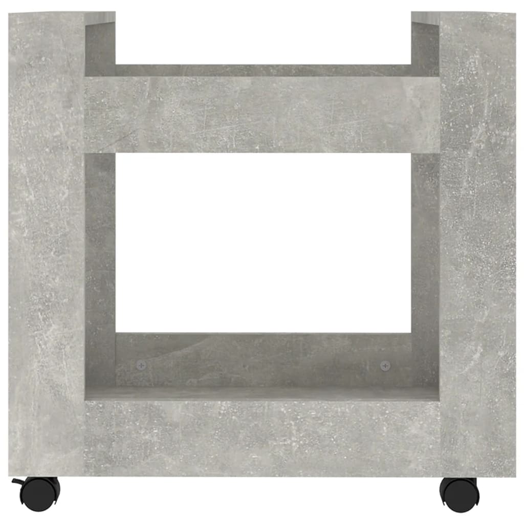 Cărucior de birou, gri beton, 60x45x60 cm, lemn prelucrat