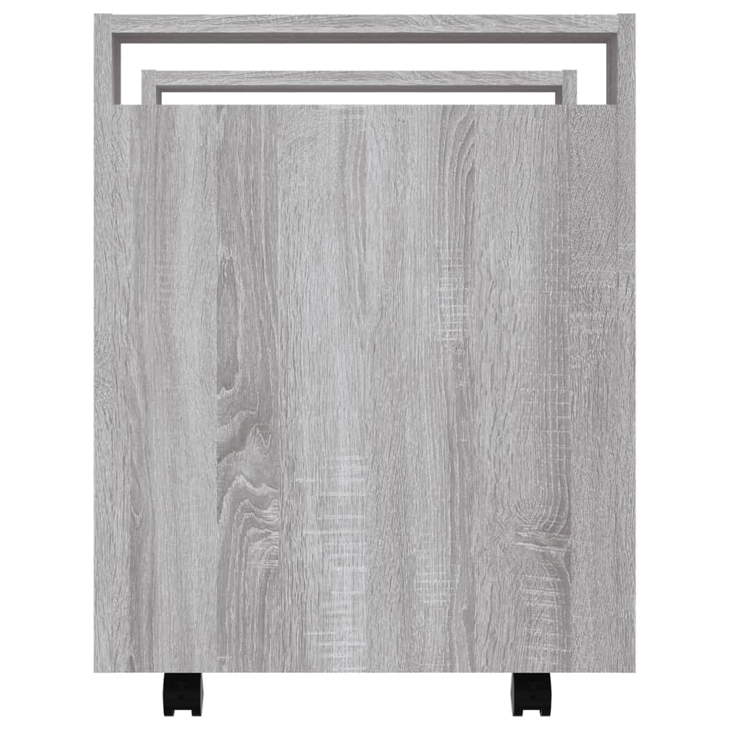 Cărucior de birou, gri sonoma, 60x45x60 cm, lemn prelucrat