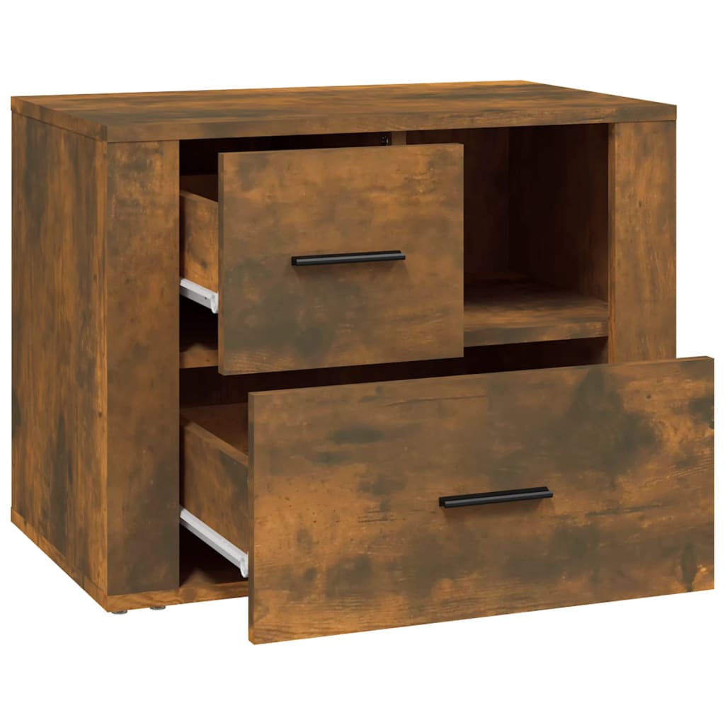 Bedside table, smoky oak, 60x36x45 cm, composite wood