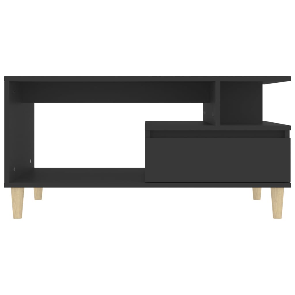Coffee table, black, 90x49x45 cm, composite wood