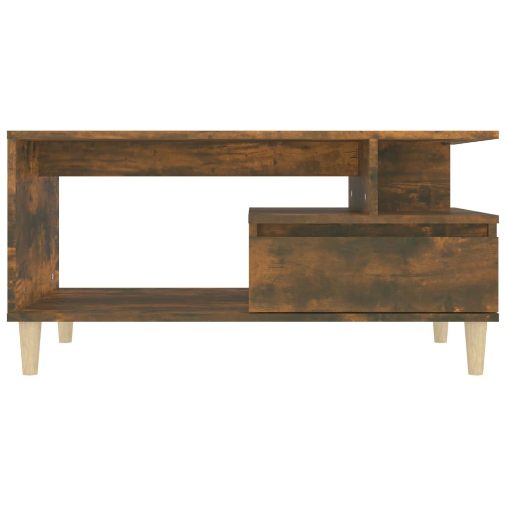 Coffee table, smoky oak, 90x49x45 cm, processed wood