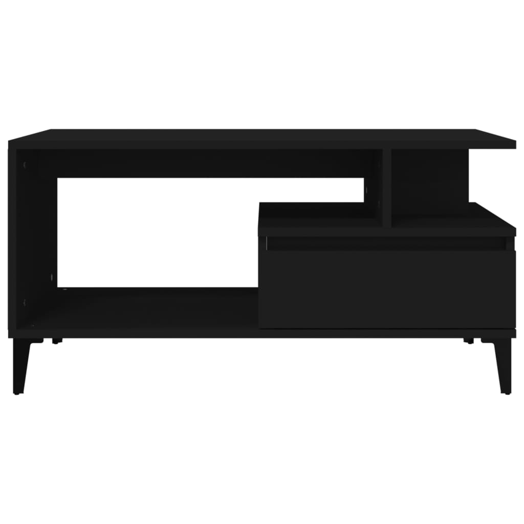 Coffee table, black, 90x49x45 cm, composite wood