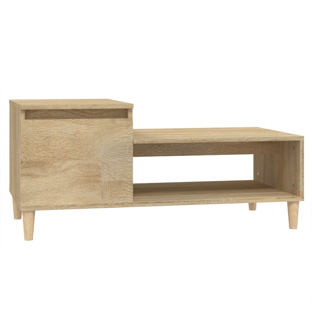 Coffee table, sonoma oak, 100x50x45 cm, processed wood