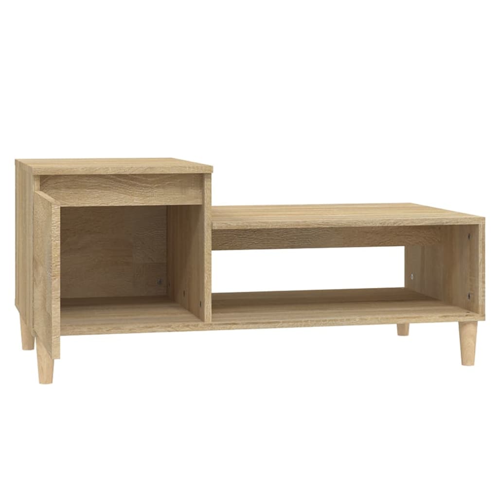 Coffee table, sonoma oak, 100x50x45 cm, processed wood