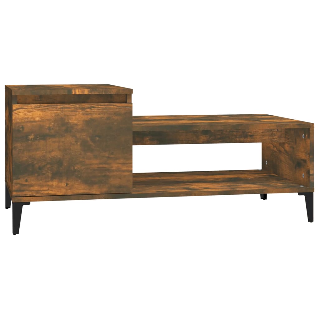 Coffee table, smoky oak, 100x50x45 cm, processed wood