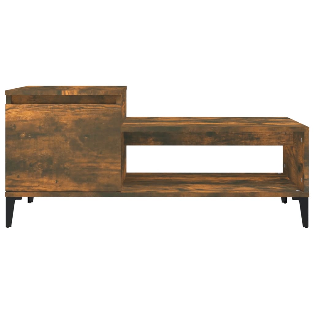 Coffee table, smoky oak, 100x50x45 cm, processed wood